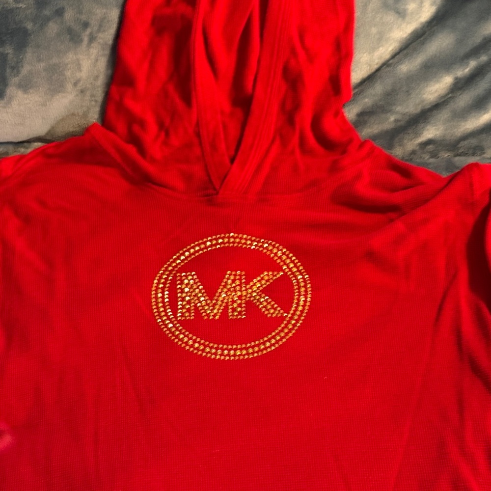 Michael Kors Red pullover with hood